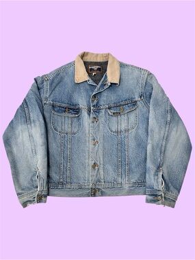 Vintage 90s Mustang Stormrider Blanket Lined Denim Trucker Jacket Faded 50 XXL